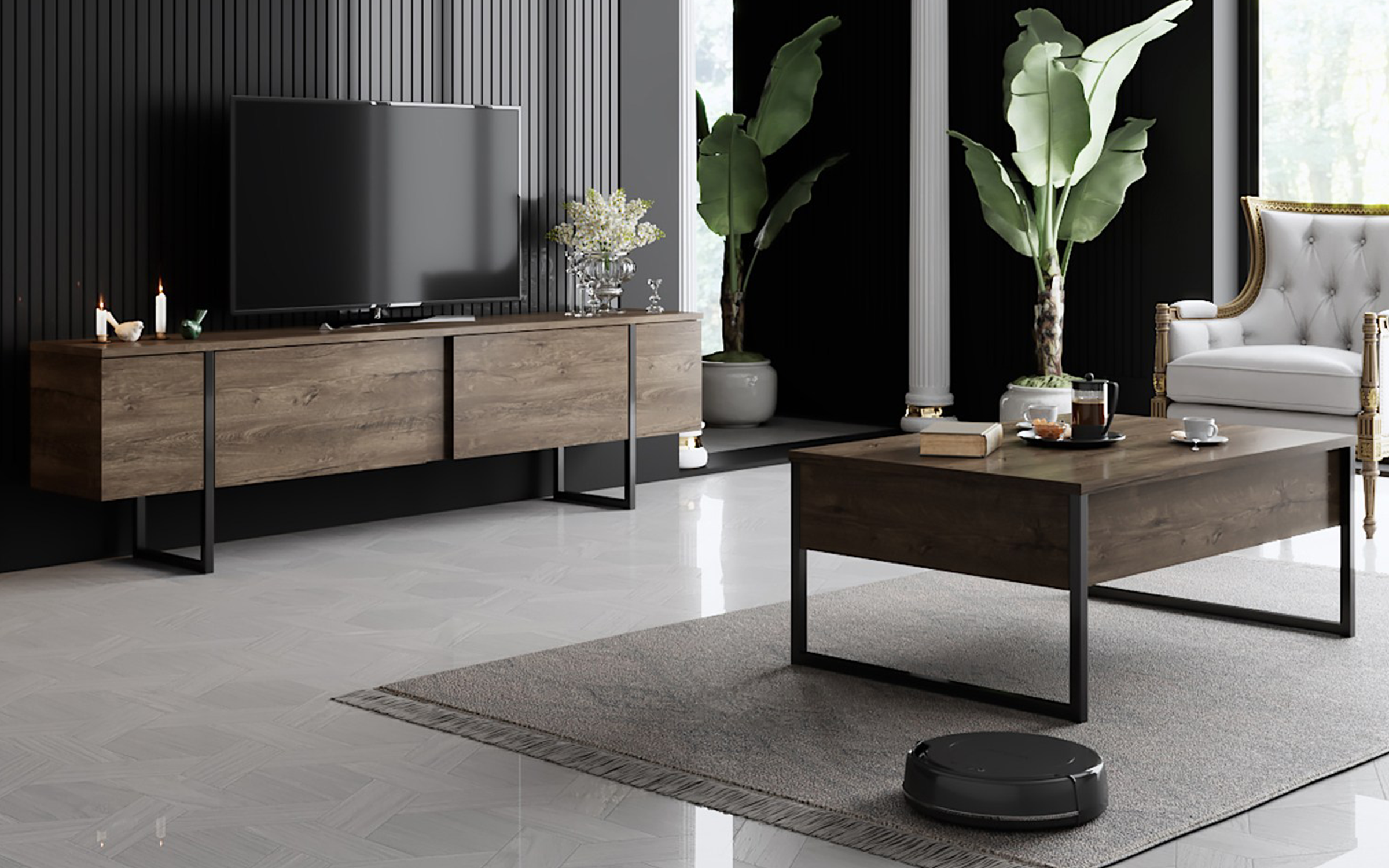 Modul TV Larso, nuc + negru  4